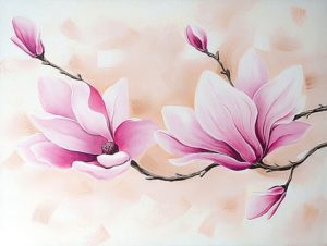 Pink Magnolia Paint By Numbers