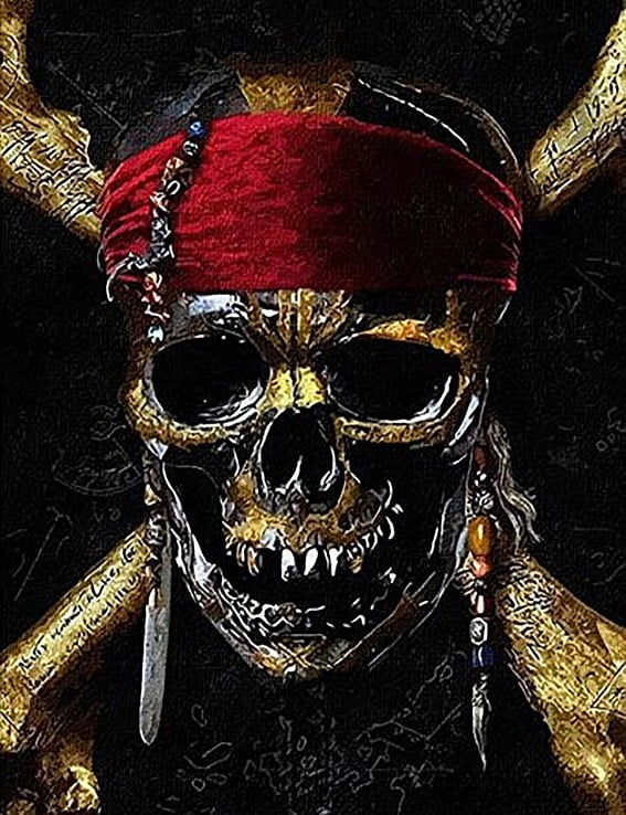 Pirate Skull Paint By Numbers