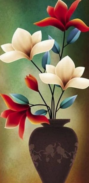 Plants Vase Paint By Numbers