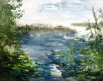 Pond Blue Landscape Paint By Numbers