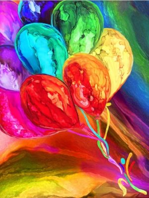 Rainbow Balloons Paint By Numbers