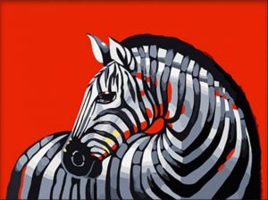 Black And White Zebra Paint By Numbers