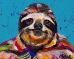 Colorful Sloth Paint By Numbers