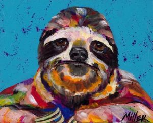 Colorful Sloth Paint By Numbers