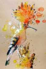 Splashed Bird Paint By Numbers