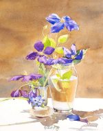Irises In Glass Paint By Numbers