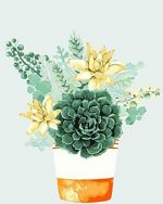 Succulent Plant Pot Paint By Numbers