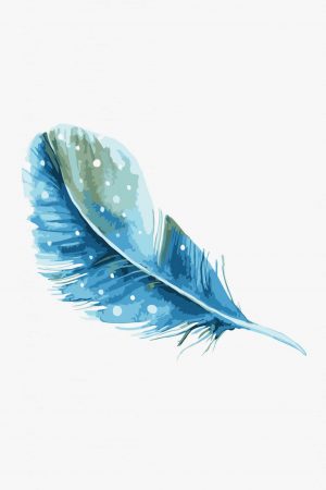 Blue Feather Paint By Numbers