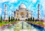 India Taj Mahal Paint By Numbers