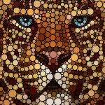 Circles Tiger Face Paint By Numbers