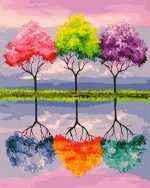 Colorful Trees Paint By Numbers