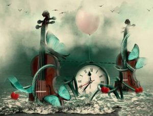 Two Violins And Alarm Clock Still Life Paint By Numbers