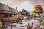 Wat Prayurawongsawat Bangkok Cities Paint By Numbers