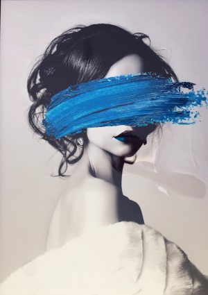 Woman And Blue Brush People Paint By Numbers