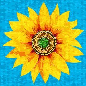 Yellow Sunflower Paint By Numbers