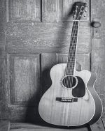 Black And white Guitar Paint By Numbers