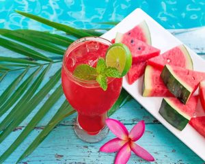 Watermelon And Juice Paint By Numbers