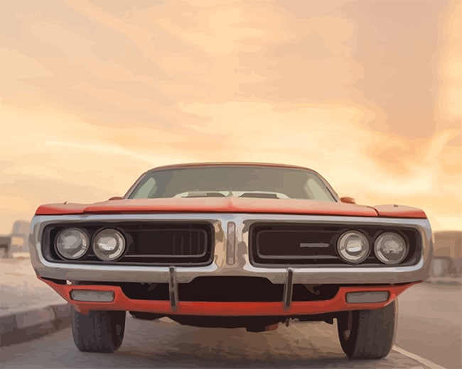 Classic Dodge Charger Paint By Numbers