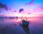 Boat At Sunrise Paint By Numbers