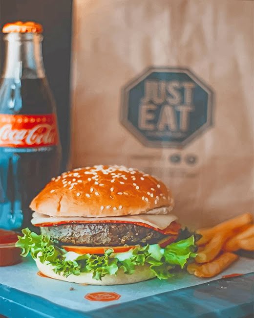 Hamburger Fast Food Paint By Numbers