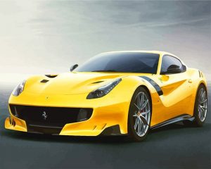 Yellow Ferrari Paint By Numbers