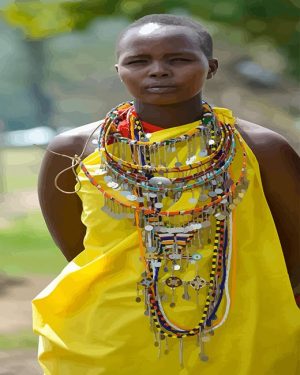 Kenyan Woman Paint By Numbers