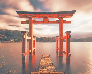 Hakone Jinja Shrine Paint By Numbers