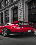 Red Porsche Car Paint By Numbers