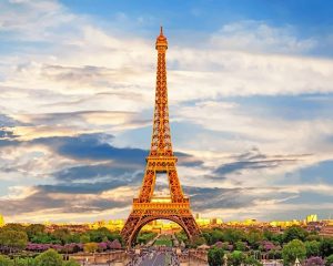 Trocadero Gardens with Eiffel Tower NEW Paint By Numbers