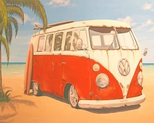 Vintage VW Bus Paint By Numbers