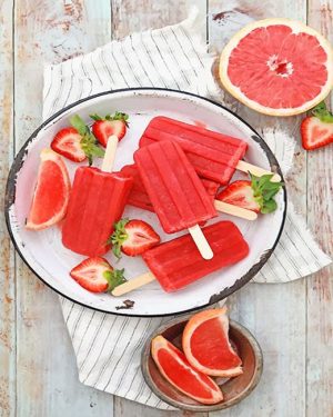 Strawberry Popsicles Paint By Numbers