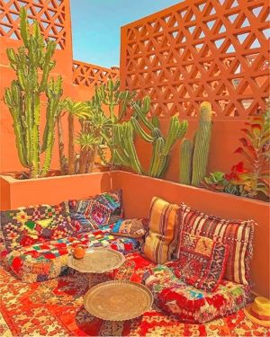 Beautiful Moroccan Living Room NEW Paint By Numbers