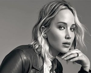 Black And White Jennifer Lawrence NEW Paint By Numbers
