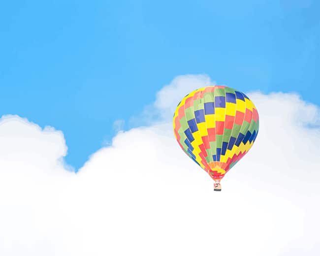 Flying Air Balloon Paint By Numbers