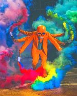 Colorful Smoke Skull Paint By Numbers