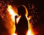 Fire Girl Silhouette Paint By Numbers