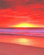 Red Sunset Sea Paint By Numbers