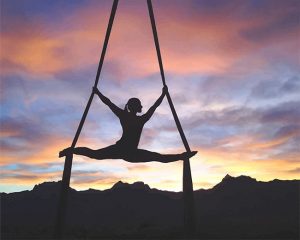 Gymnastic Girl Silhouette Paint By Numbers