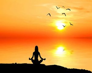 Meditation Silhouette Paint By Numbers