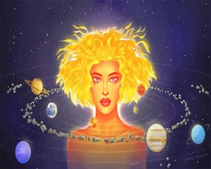 Space Girl Paint By Numbers