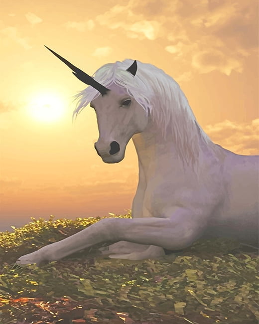 White Unicorn Paint By Numbers
