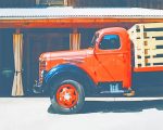 Orange Stake Truck Paint By Numbers