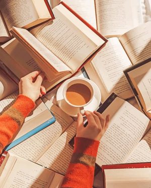 Books And Coffee Paint By Numbers