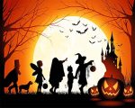 Halloween Celebration Silhouette Paint By Numbers