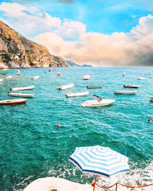 Praiano Beach Paint By Numbers