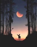 Forest Fawn Silhouette Paint By Numbers