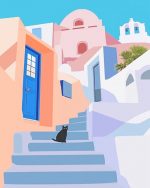 Illustration Santorini Paint By Numbers