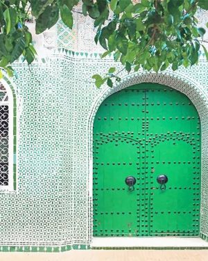Moroccan Green Door Paint By Numbers