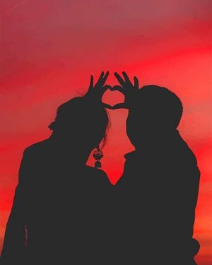 Lovers Silhouette Paint By Numbers