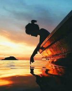 Girl Silhouette Sunset NEW Paint By Numbers